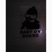 Наклейка на авто Ребенок в машинеBaby on board Черная