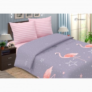 Фламинго - модное постельное белье из поплина (100% хлопок)