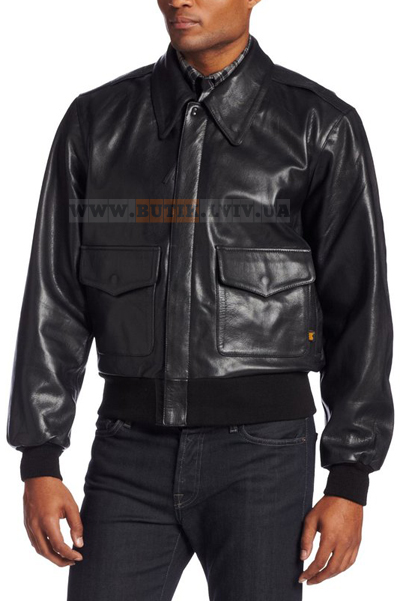 Фото 2. Шкіряна льотна куртка A-2 Goatskin Leather Jacket Alpha Industries (чорна)