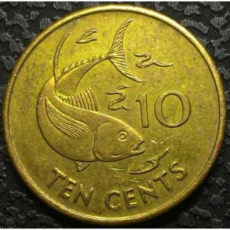 Сейшелы 10 центов 1997 год