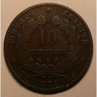 Франция 10 сантимов 1896 год