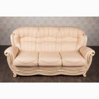 Шкіряний диван з кріслом Женове