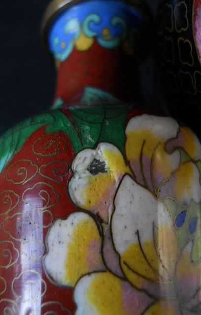 Фото 19. Две винтажные Китайские вазы клуазоне