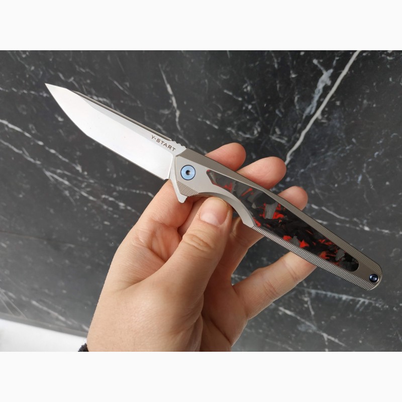 Складной нож Y-start LK5023 (S35VN, титан, карбон)