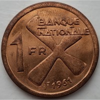 Катанга 1 франк 1961 год СОСТОЯНИЕ!! РЕДКОСТЬ!!! е397А