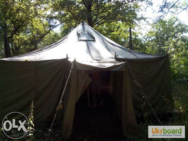 Фото 13. Палатка армейская, тенты, навесы для отдыха и туризма