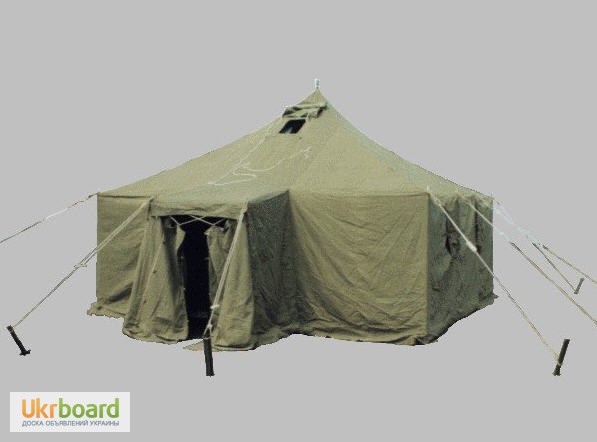 Фото 2. Палатка армейская, тенты, навесы для отдыха и туризма