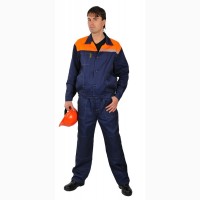 Костюм рабочий куртка и брюки с оранжевой кокеткой
