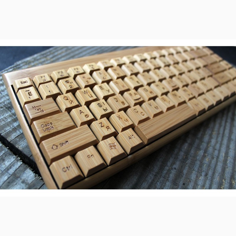 Фото 5. Комплект беспроводная деревянная клавиатура и мышка