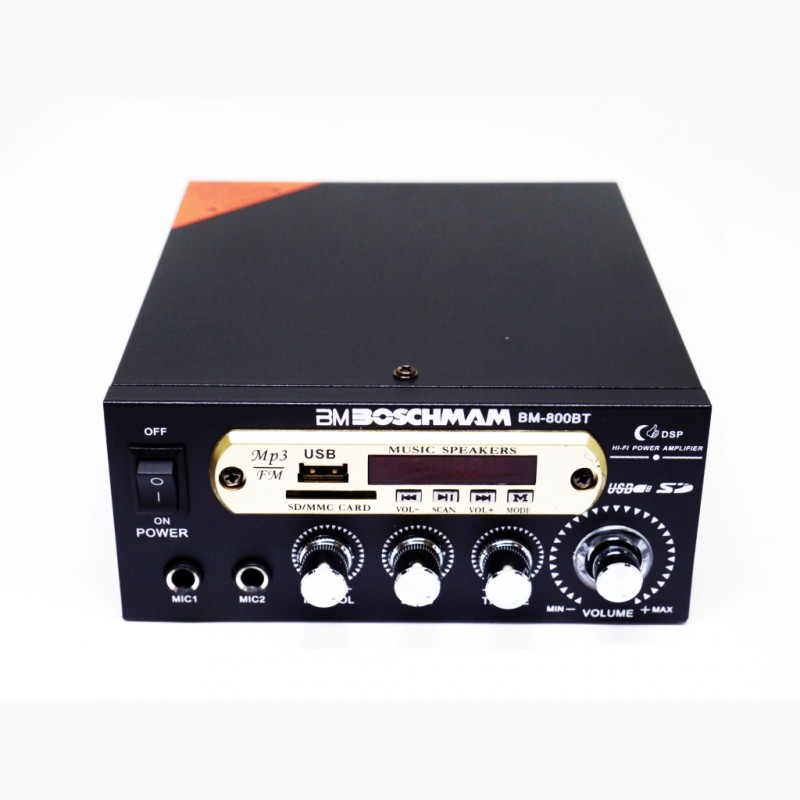 Фото 4. Усилитель BM AUDIO BM-800BT USB Блютуз 300W+300W 2х канальный Караоке