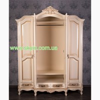 Деревянный шкаф для одежды Моника Барокко стиль 4х дверный