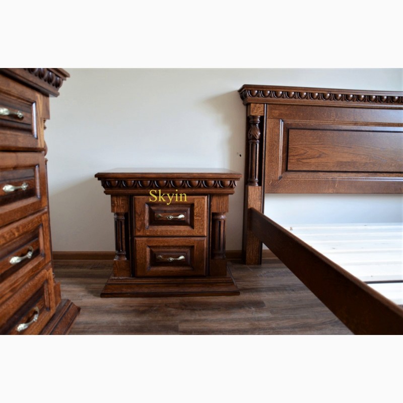 Фото 7. Ліжко двоспальне Британія з дуба класичне