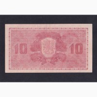 10 марок 1945г. лит. А. С 8730113. Финляндия
