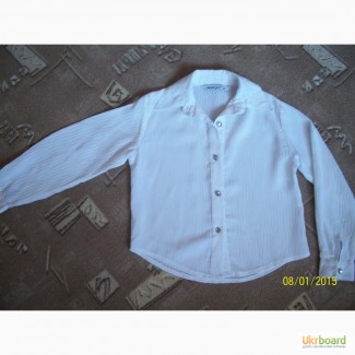 Белая блузка для девочки 5-8 лет