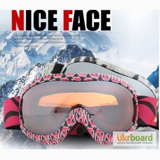 Маска горнолыжная/лыжные очки Nice Face 9017 Pink