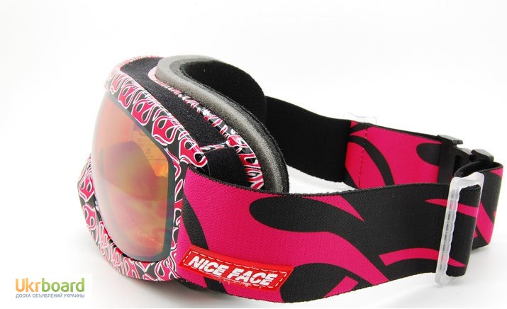 Фото 4. Маска горнолыжная/лыжные очки Nice Face 9017 Pink