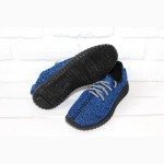 Мужские кроссовки Adidas Yeezy Boost (Blue Grey)