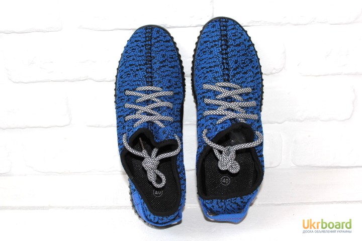 Фото 5. Мужские кроссовки Adidas Yeezy Boost (Blue Grey)