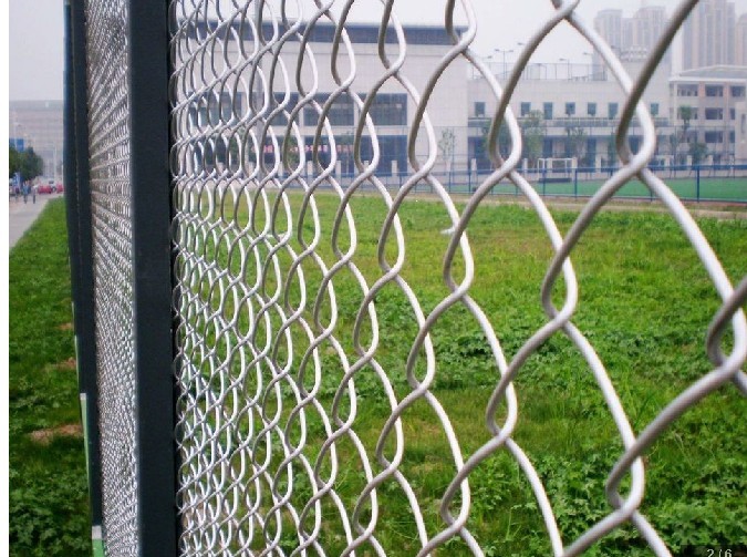 Фото 2. Забор из сетки рабица