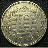 Дания 10 крон 1979 год
