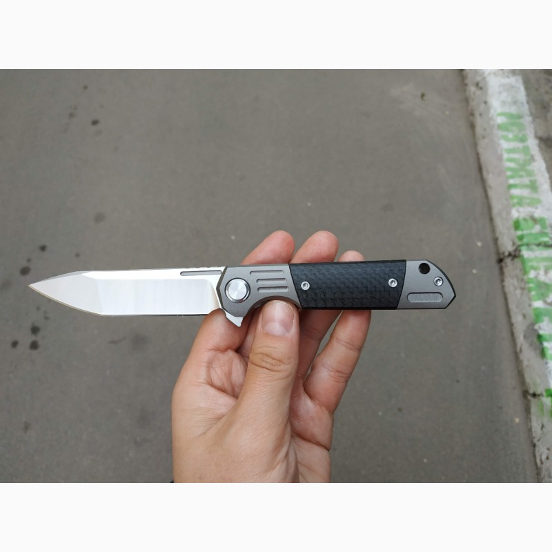Складной нож twosun TS49(D2, карбон, титан)
