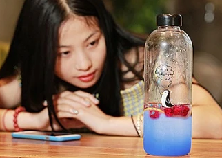 Фото 13. Remax Glass Bottle RT-CUP32 Bear 1000ml мишка Прозрачная Стеклянная бутылка для спорта