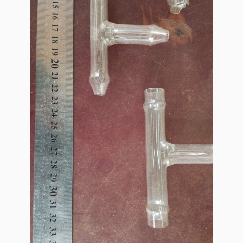 Фото 2. Стеклянная Т-образная трубка Y-образні соединение шланга, лабораторный тройник
