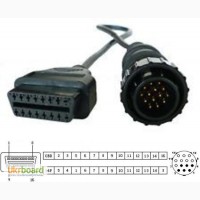 Переходник c OBD-II 16-pin на 14-pin MB Sprinter, VW LT, SsangYong