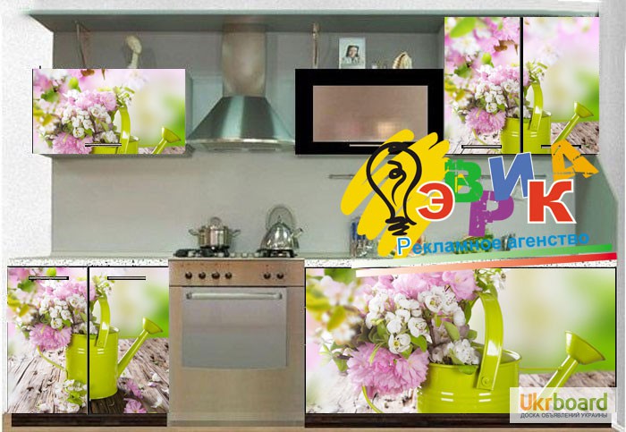 Фото 10. Виниловые наклейки на кухню Цветы