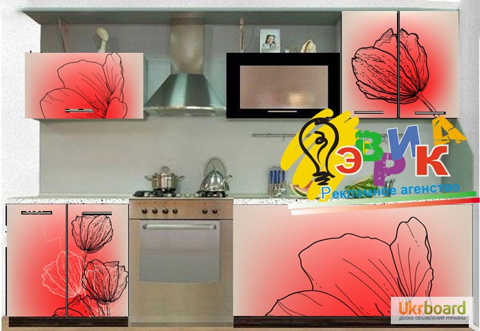 Фото 3. Виниловые наклейки на кухню Цветы