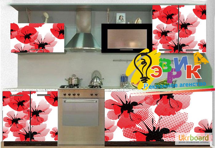 Фото 4. Виниловые наклейки на кухню Цветы