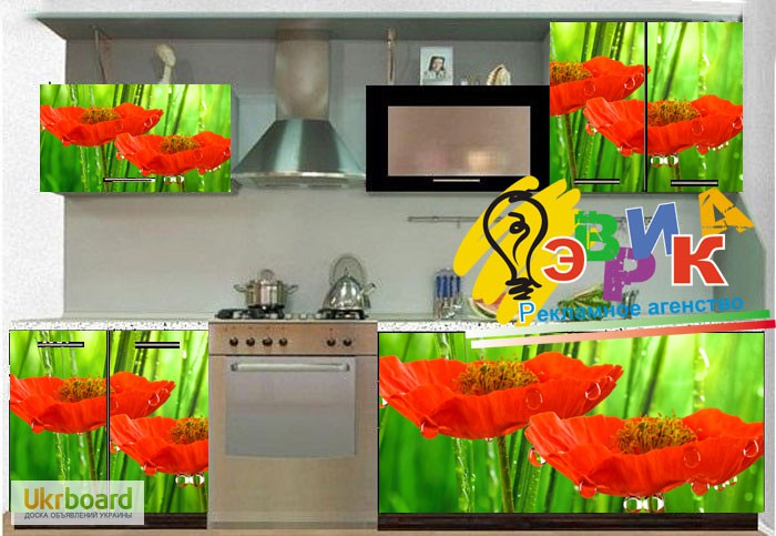 Фото 5. Виниловые наклейки на кухню Цветы