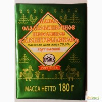 Продам масло сладкосливочное несоленое Любительское 78% ТМ Рогачев Беларусь 180 гр