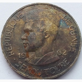 Гвинея 10 франков 1962 год НЕ ЧАСТАЯ