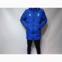 Синя зимова куртка Adidas Динамо Київ