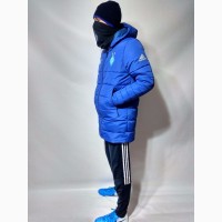Синя зимова куртка Adidas Динамо Київ