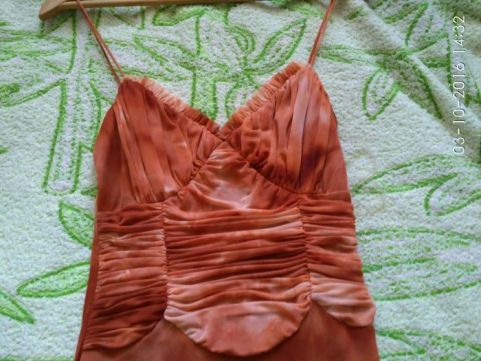 Фото 2. Платье с шарфиком коричневое
