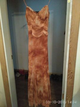 Фото 5. Платье с шарфиком коричневое