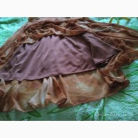 Платье с шарфиком коричневое