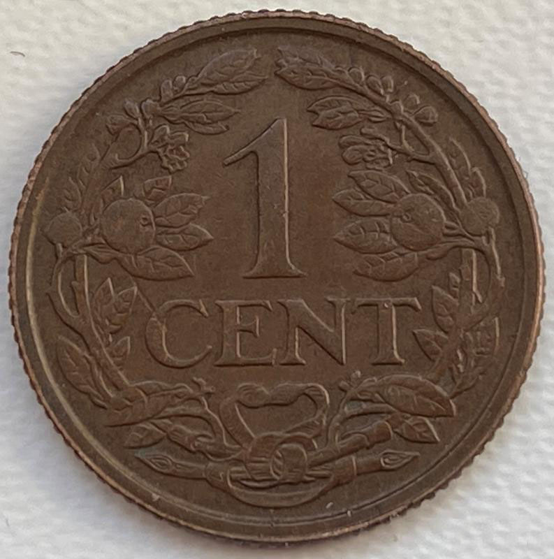Фото 2. Нидерланды 1 цент 1941 год СОСТОЯНИЕ!!!!! г69