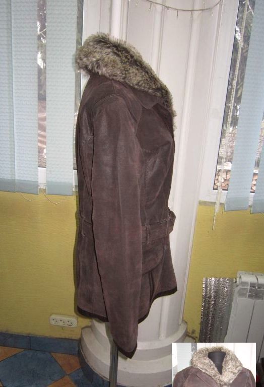 Фото 6. Женская кожаная куртка с поясом DESIGNER S. Дания. 52р. Лот 745