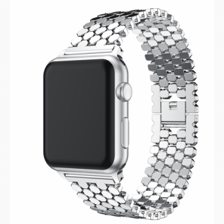 Стальные Ремешки Paco Rabanne Luxury Steel Band для Apple Watch 38/45 Ремінці AppleWatch