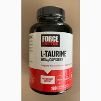L-Taurine, 500 мг, Force Factor, 180 капсул США