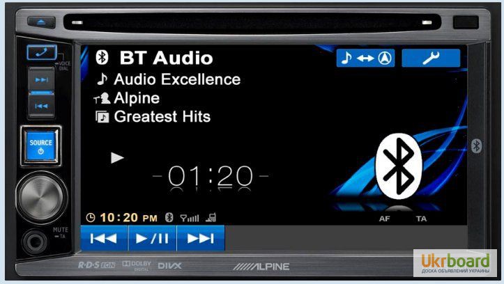 Продам DVD/USB автомагнитолу Alpine IVE-W530BT с Bluetooth