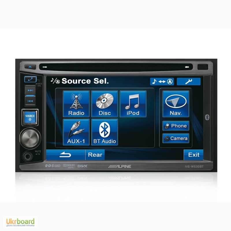 Фото 2. Продам DVD/USB автомагнитолу Alpine IVE-W530BT с Bluetooth