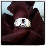 Перстень серебряный Подкова
