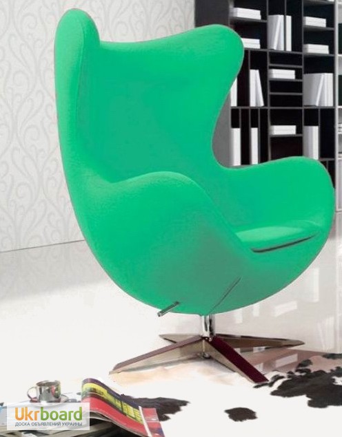 Фото 2. Кресло EGG (ЭГГ) шерстяная ткань, дизайнерское кресло Яйцо шерсть купить Киев Украина