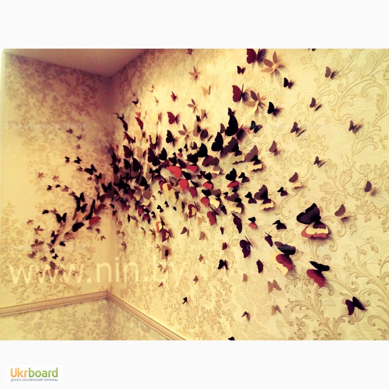 Фото 6. Бабочки, деков для стен 3D
