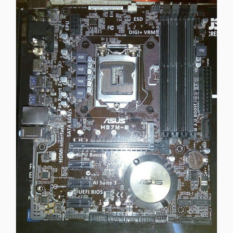 Фото 2. Asus H97M-E s1150, Intel H97, PCI-Ex16