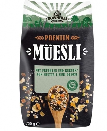 Фото 3. Мюсли #Crownfield Musli #Premium, вес 750 г, Польша. Состав: мюсли с 43% фруктов и орехов